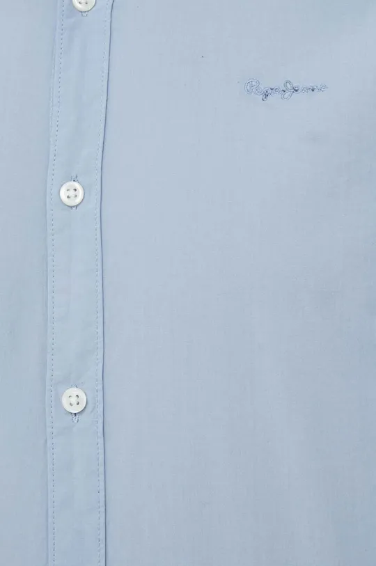 Бавовняна сорочка Pepe Jeans Peyton блакитний