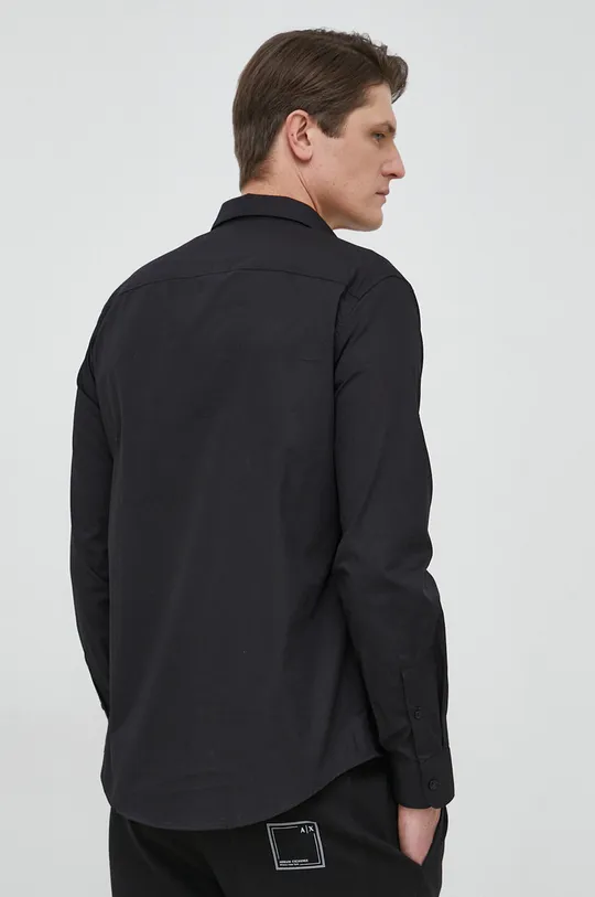Bavlnená košeľa Armani Exchange čierna