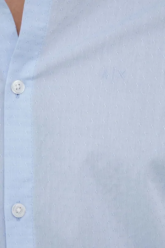 Bavlnená košeľa Armani Exchange modrá