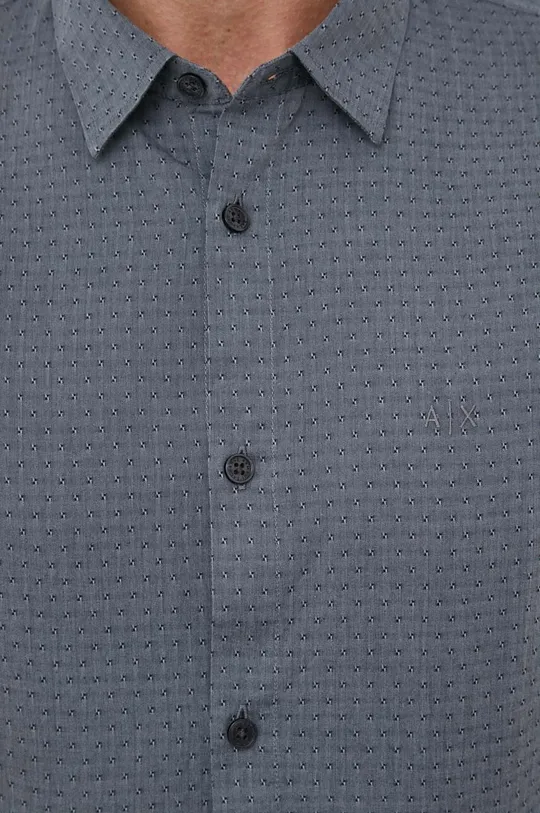 Bavlnená košeľa Armani Exchange sivá