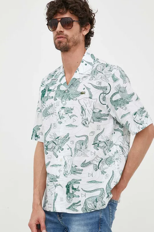 πολύχρωμο Βαμβακερό πουκάμισο Lacoste x Netflix Ανδρικά