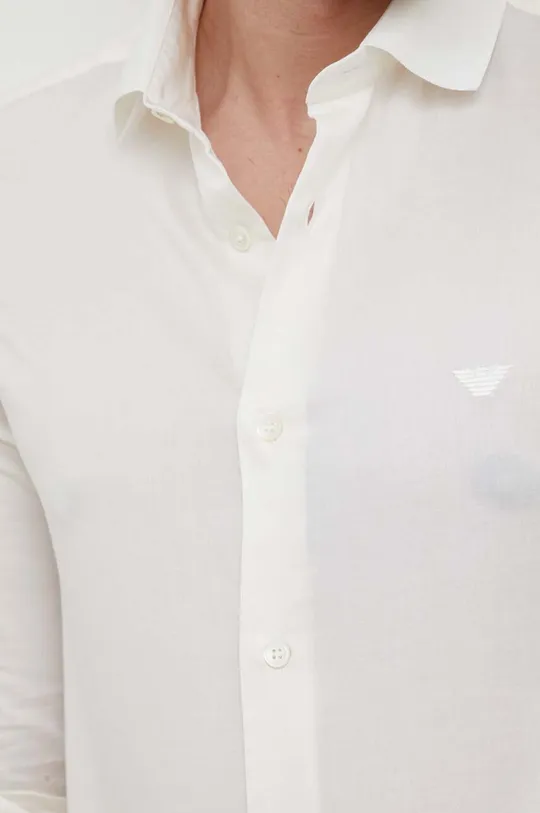Emporio Armani koszula bawełniana beżowy