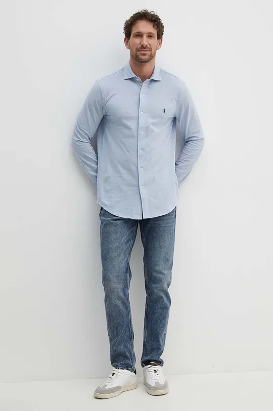 Polo Ralph Lauren camicia in cotone blu