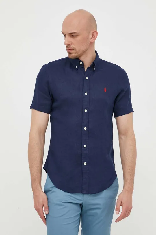 тёмно-синий Льняная рубашка Polo Ralph Lauren