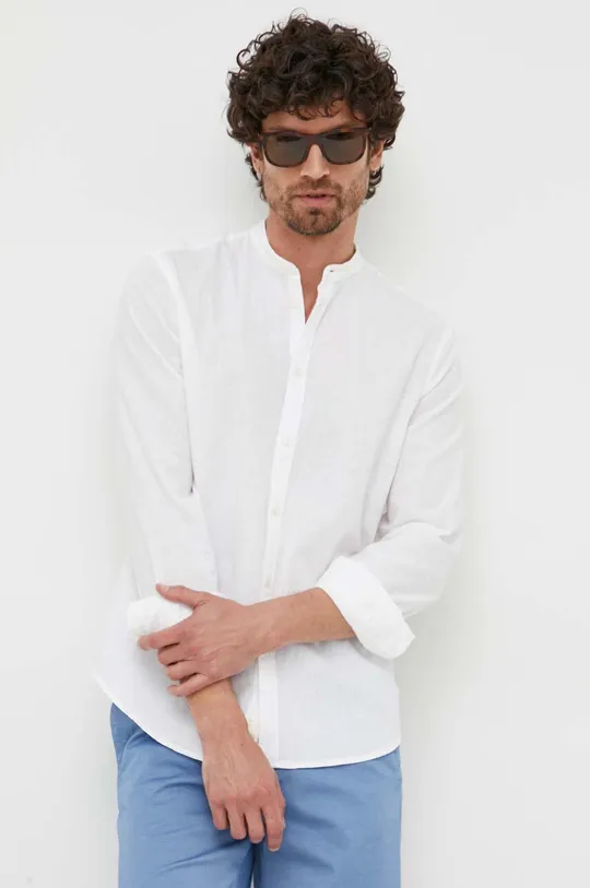 bela Lanena srajca Sisley