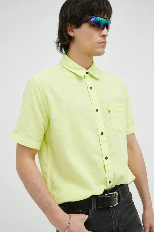 Хлопковая рубашка Levi's зелёный 86624.0041