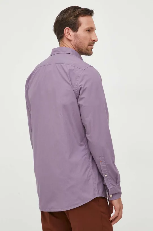 фиолетовой Хлопковая рубашка BOSS BOSS ORANGE