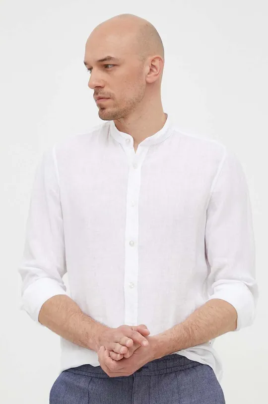bianco BOSS camicia di lino BOSS ORANGE Uomo