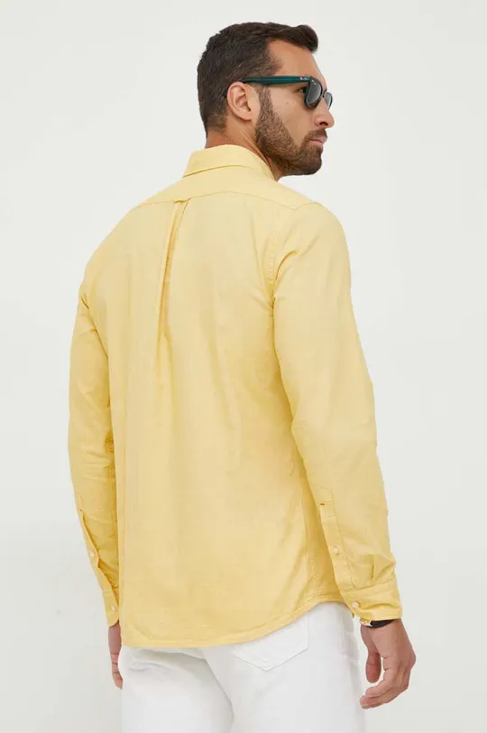 κίτρινο Βαμβακερό πουκάμισο BOSS BOSS ORANGE