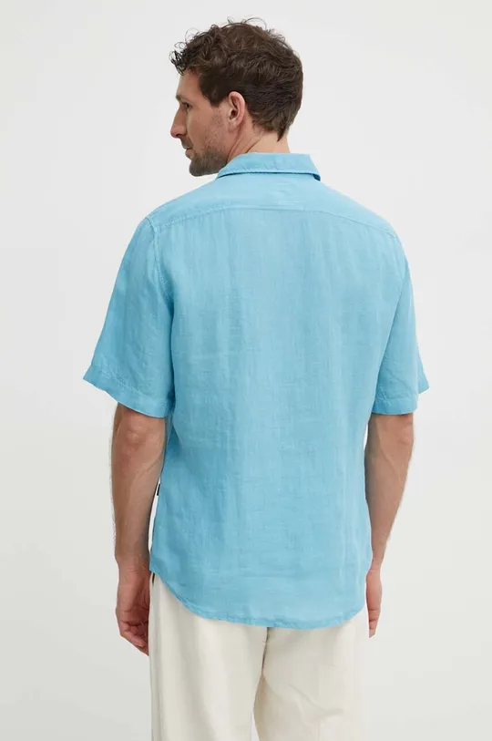 blu BOSS camicia di lino BOSS ORANGE
