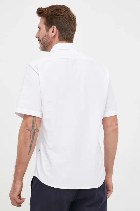 Βαμβακερό πουκάμισο BOSS BOSS ORANGE λευκό