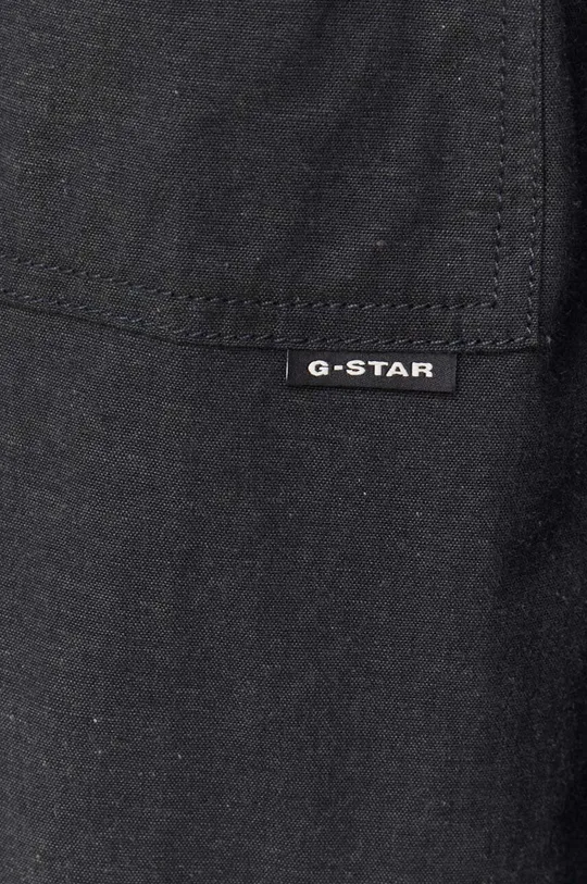 Сорочка з домішкою льону G-Star Raw чорний