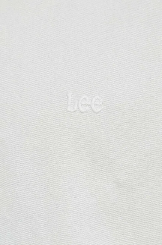 Хлопковая рубашка Lee серый
