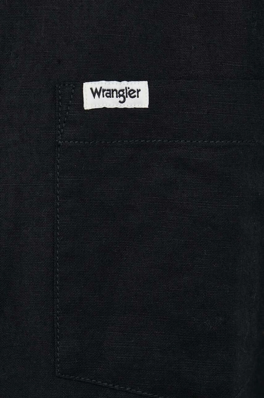 Wrangler koszula lniana czarny