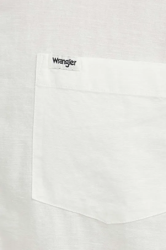 Wrangler koszula lniana biały