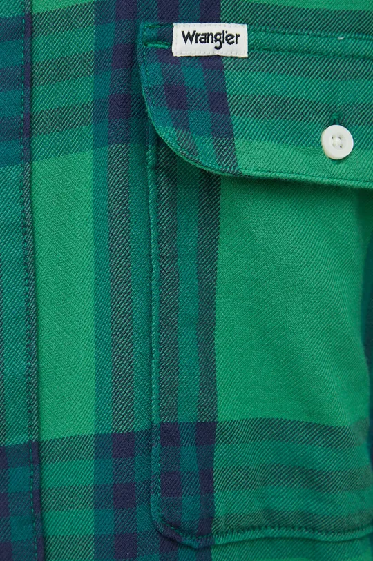 Pamučna košulja Wrangler zelena