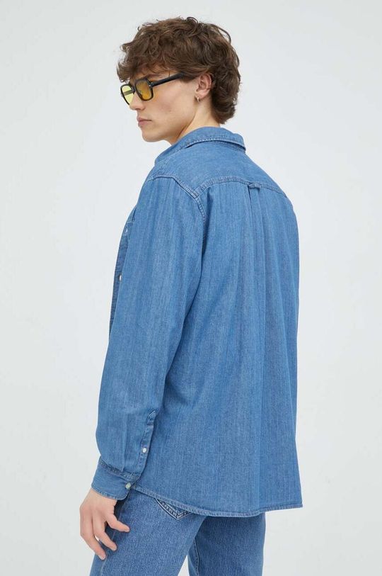 niebieski Wrangler koszula jeansowa