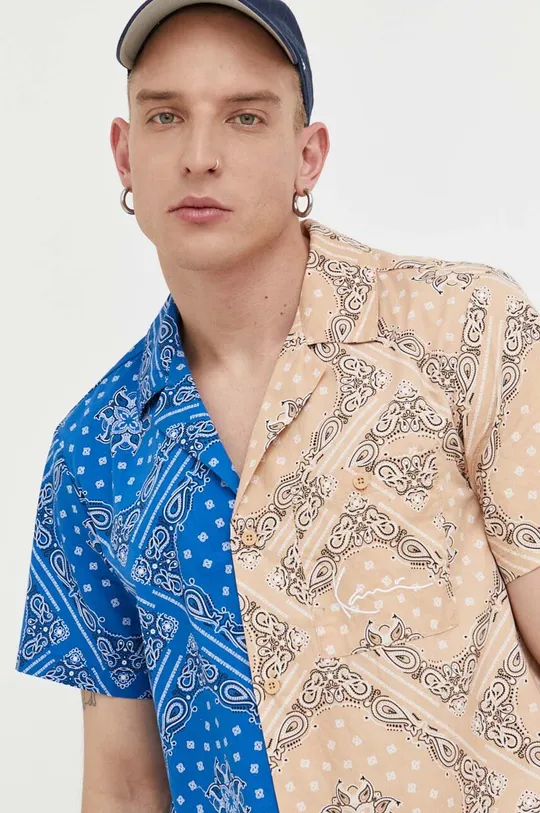 viacfarebná Bavlnená košeľa Karl Kani Pánsky