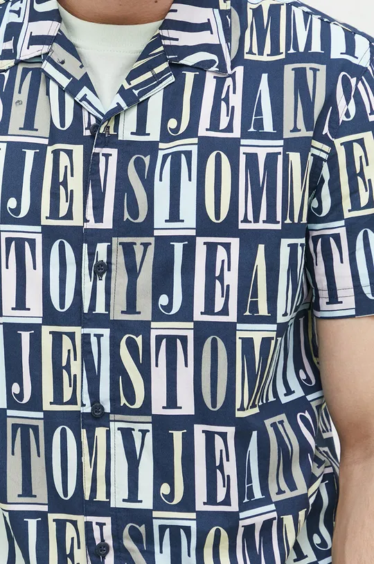 Bavlnená košeľa Tommy Jeans tmavomodrá
