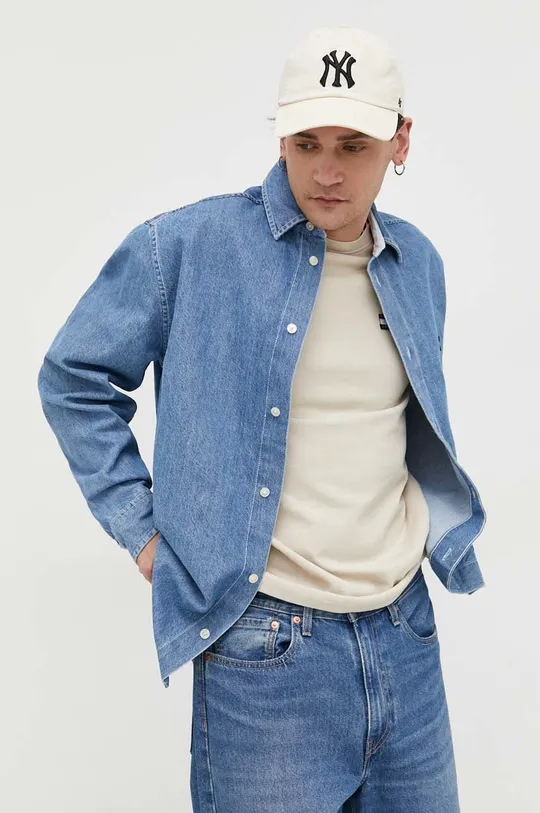niebieski Tommy Jeans koszula jeansowa