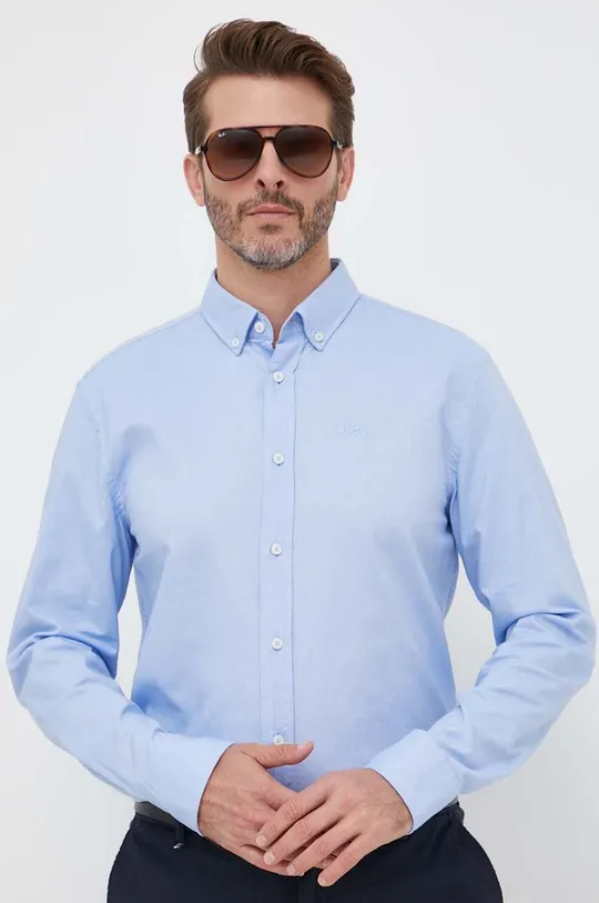 blu BOSS camicia in cotone