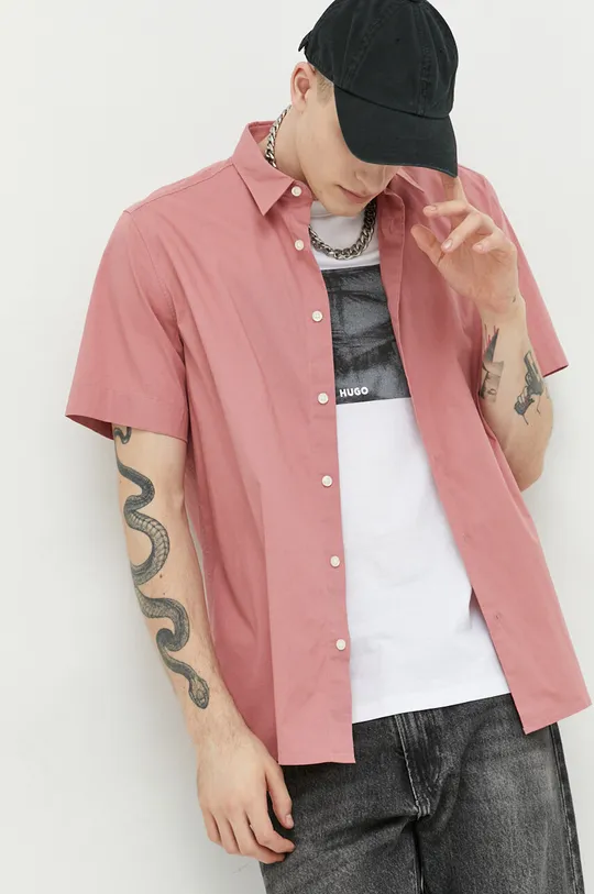 rosa HUGO camicia Uomo