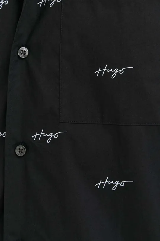 HUGO koszula bawełniana czarny