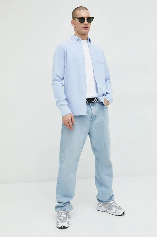 Superdry camicia in cotone blu