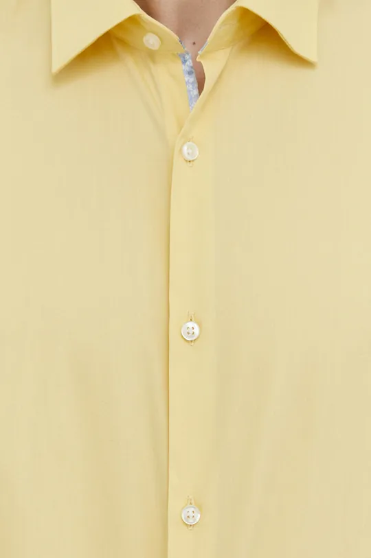 HUGO koszula bawełniana żółty