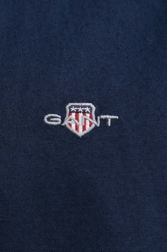 Βαμβακερό πουκάμισο Gant σκούρο μπλε