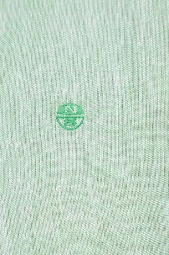 Πουκάμισο από λινό North Sails πράσινο