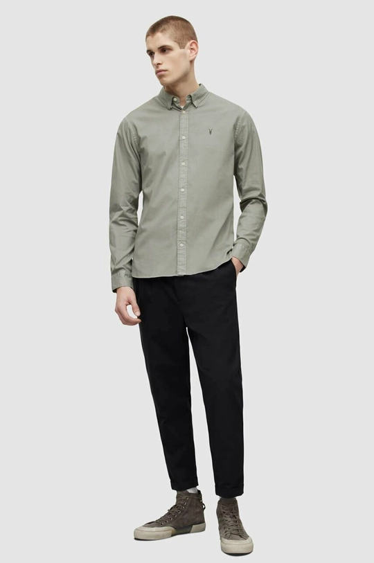 AllSaints koszula HAWTHORNE LS SHIRT 98 % Bawełna, 2 % Elastan