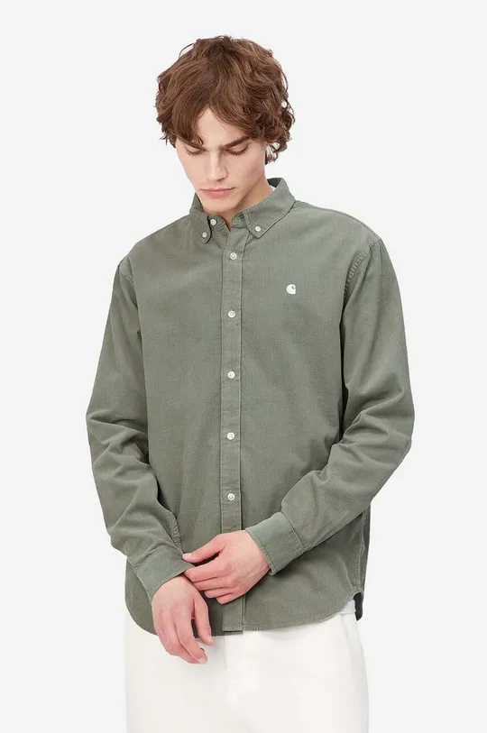 verde Carhartt WIP cămașă din bumbac Madison Fine Cord Shirt De bărbați