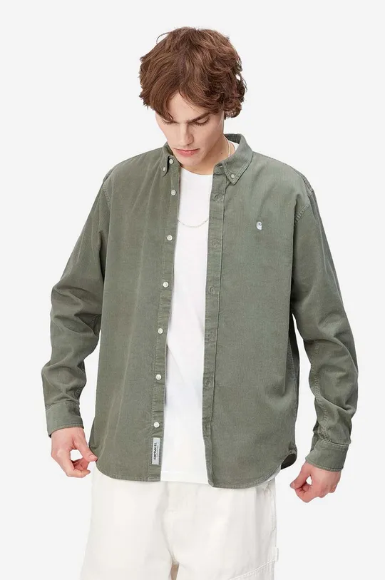 verde Carhartt WIP cămașă din bumbac Madison Fine Cord Shirt