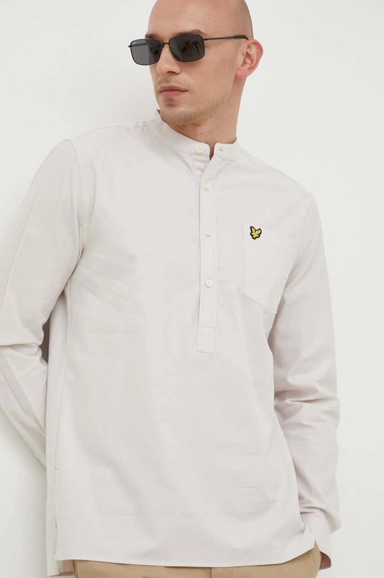 beżowy Lyle & Scott koszula bawełniana Męski