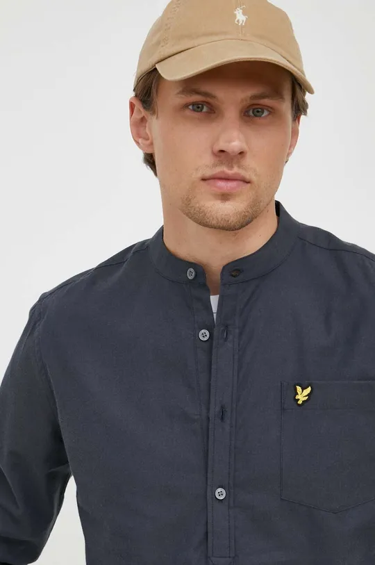 granatowy Lyle & Scott koszula bawełniana