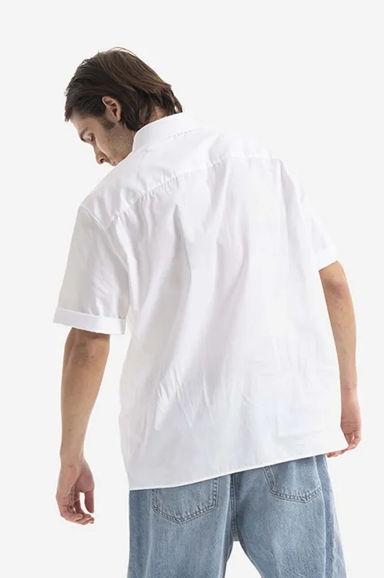 Neil Barett cămașă din bumbac Bold Neck Short Sleeve Shirt  100% Bumbac