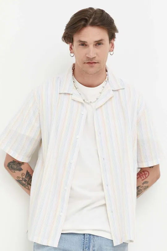 viacfarebná Bavlnená košeľa Abercrombie & Fitch x The Trevor Project