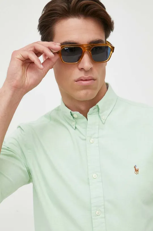 πράσινο Βαμβακερό πουκάμισο Polo Ralph Lauren