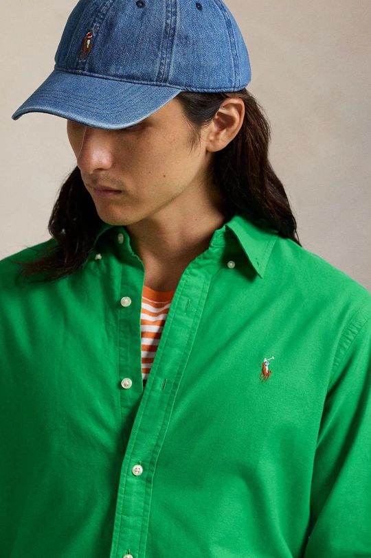 Polo Ralph Lauren koszula bawełniana zielony 710792161