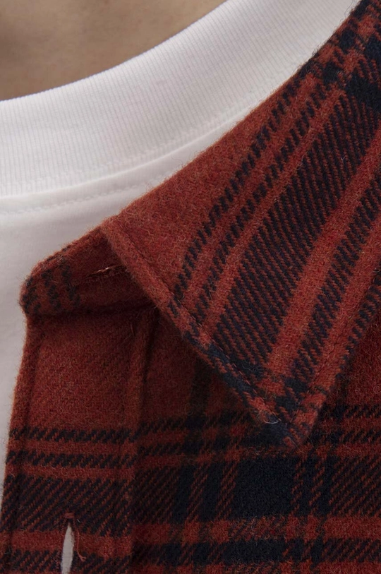 red A.P.C. wool blend shirt