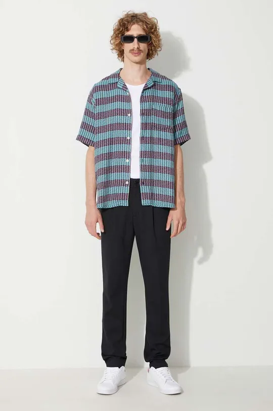 multicolor Corridor cămașă din bumbac De bărbați
