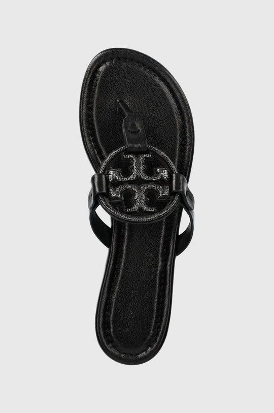 fekete Tory Burch bőr flip-flop Miller Pave