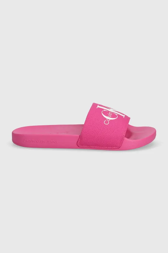 Шльопанці Calvin Klein Jeans SLIDE MONOGRAM CO рожевий