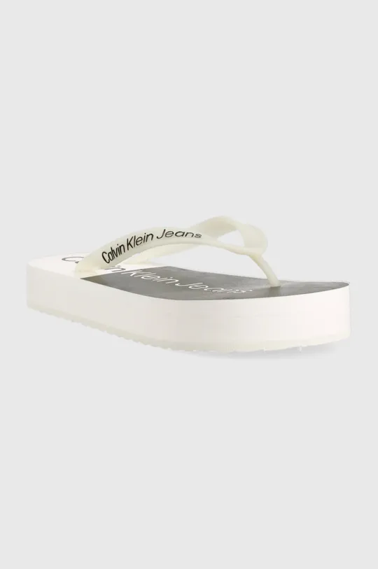 Calvin Klein Jeans flip-flop BEACH SANDAL FLATFORM fehér