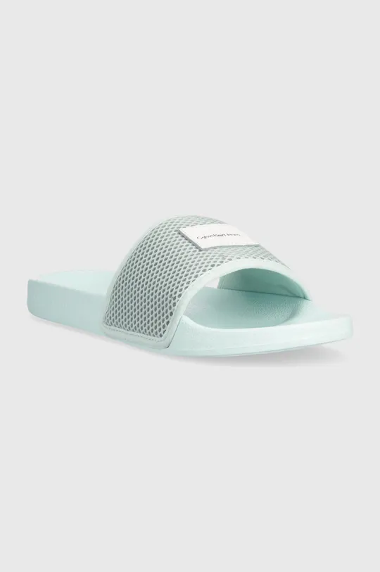 Natikače Calvin Klein Jeans SLIDE BADGE WN zelena