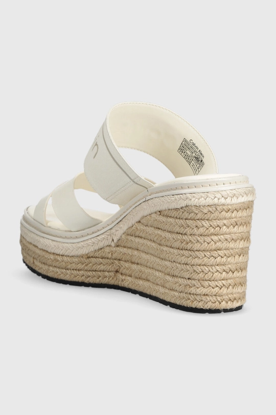 Calvin Klein klapki WEDGE 50HH - HE Cholewka: Materiał tekstylny, Skóra naturalna, Wnętrze: Materiał syntetyczny, Skóra naturalna, Podeszwa: Materiał syntetyczny