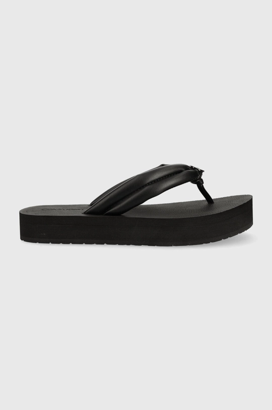 μαύρο Σαγιονάρες Calvin Klein FLATFORM FLIP FLOP W/HW Γυναικεία