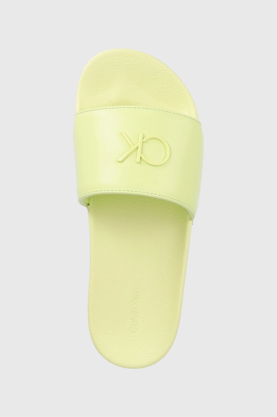 zielony Calvin Klein klapki POOL SLIDE W/HW