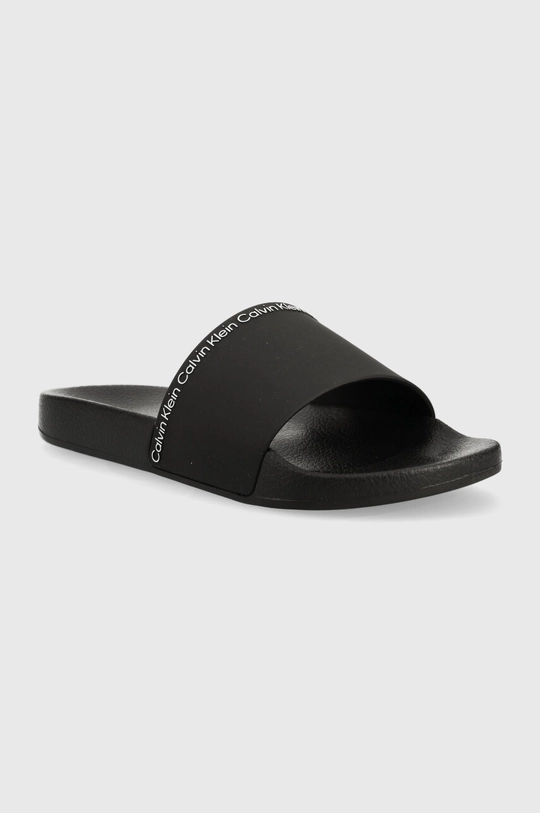 Παντόφλες Calvin Klein RUBBER POOL SLIDE μαύρο